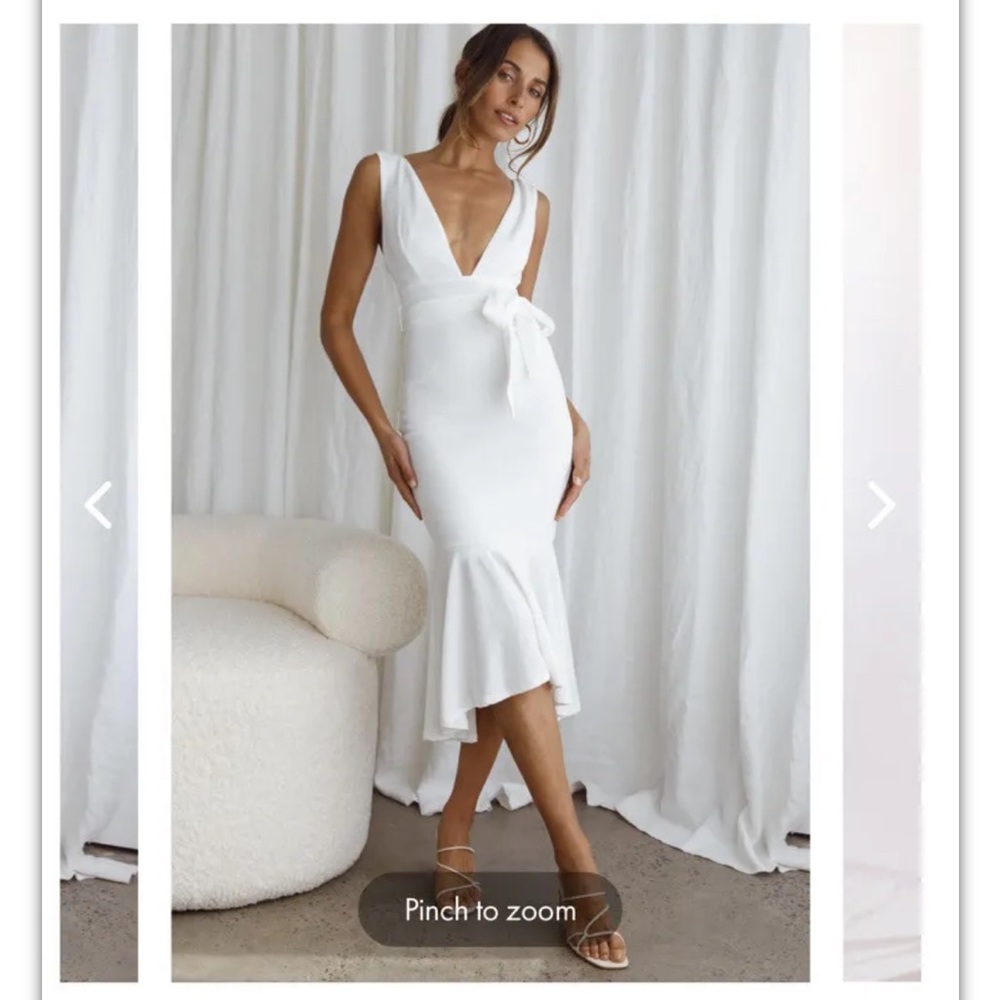 Selfie Leslie Sorry Not Sorry Flounce Midi Dress NWT